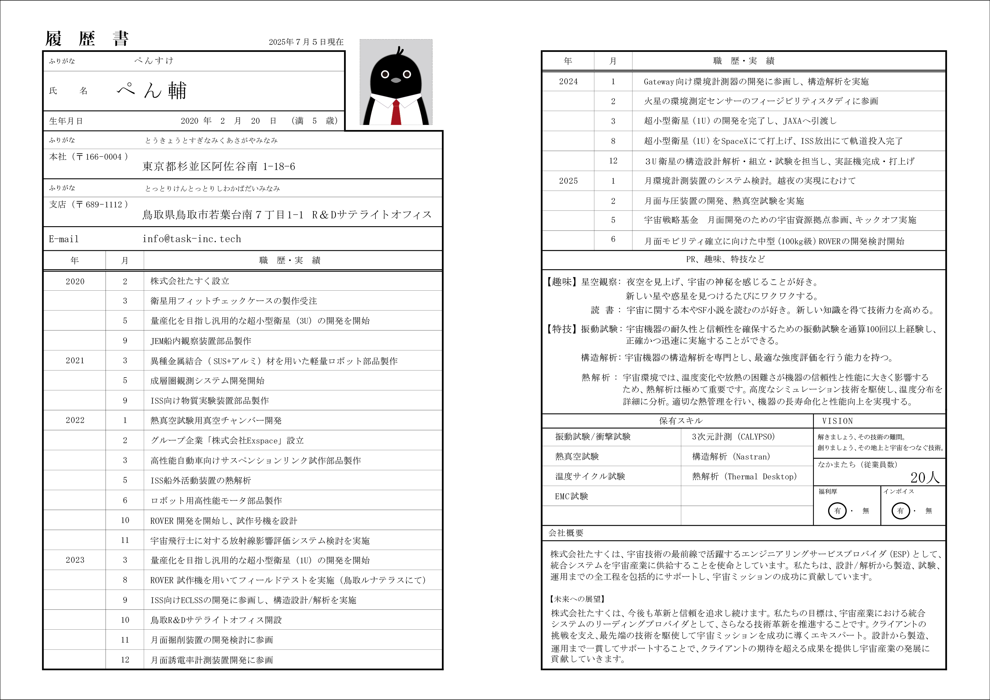 履歴書