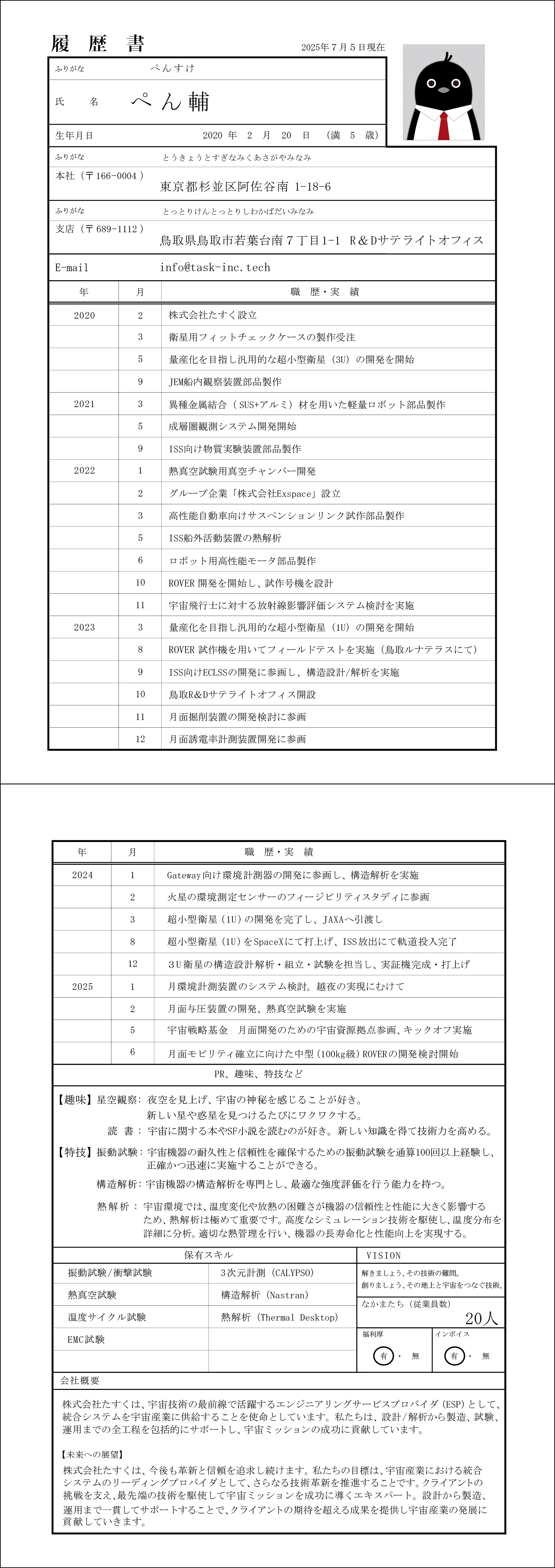 履歴書